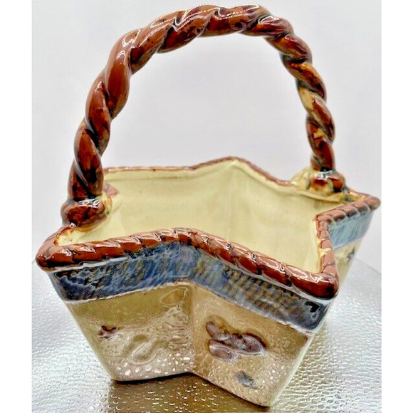 Canyon Ranch Collection Lone Star Hand Painted Ceramic Baskets Set of 2 - Picture 2 of 16